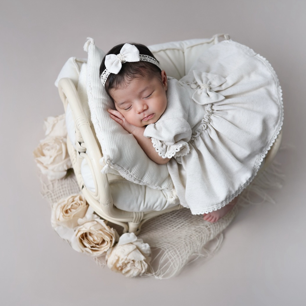 Baby Clothing Set - Pasgeboren fotografie rekwisieten babymeisjeskleding kanten rug