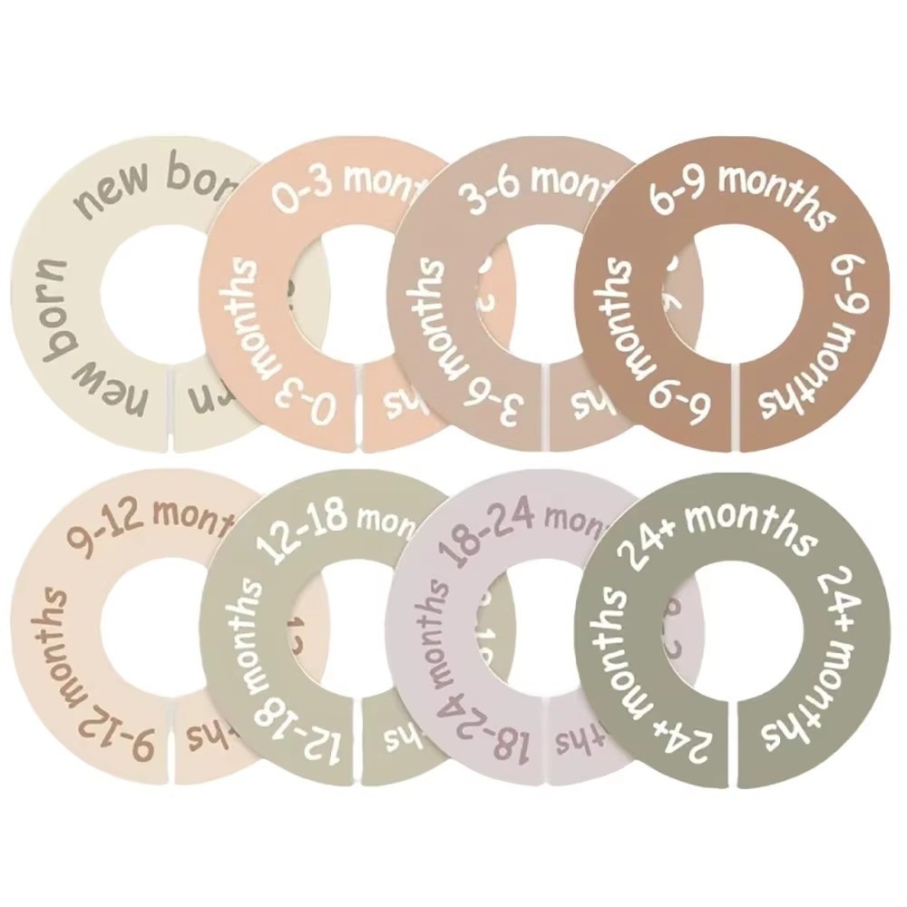 Baby Clothing Tags - 68/9 Stuks Organiserende Hangers Babykleding Maatverdelers