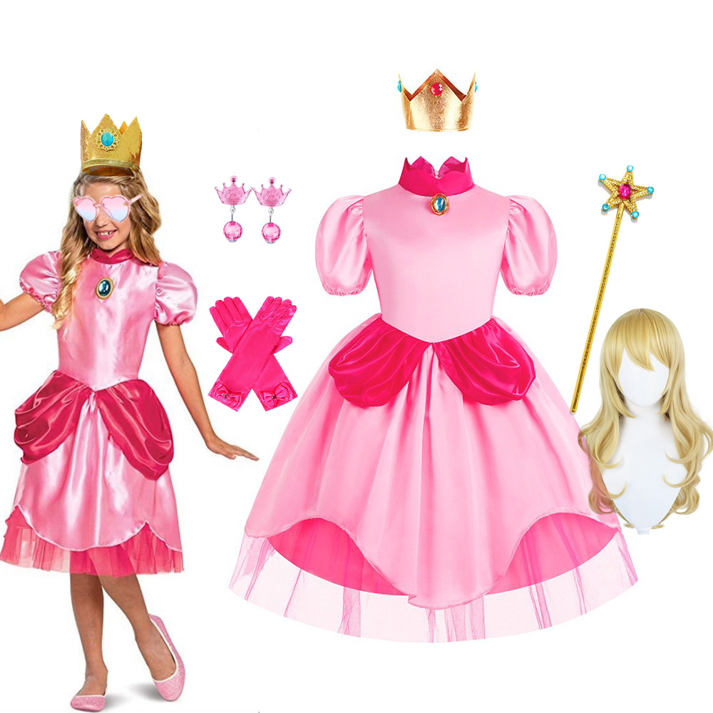 Baby Clothing Europe - Perzik kostuum kinderverjaardag prinsessenjurk voor meisje