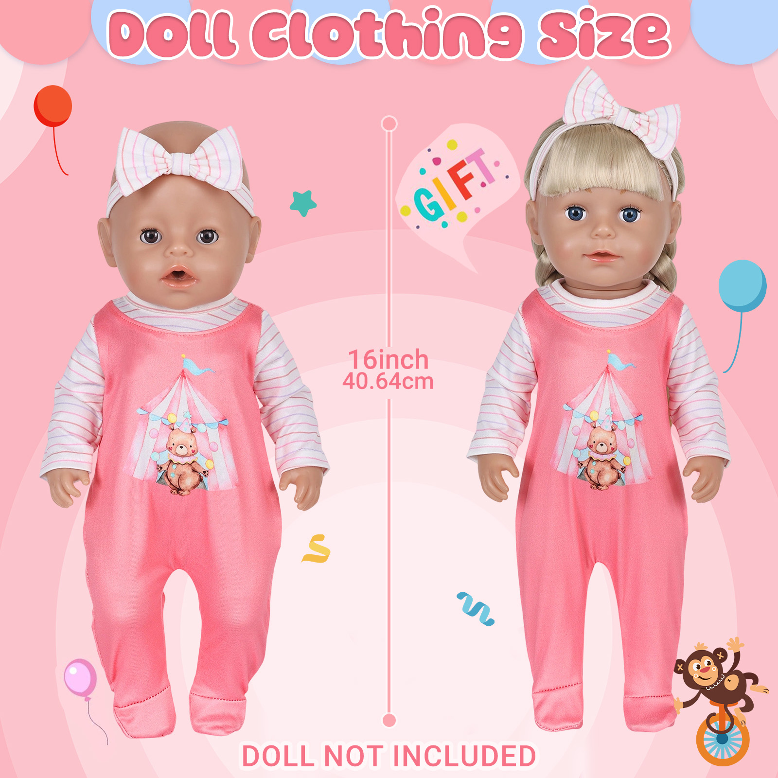 Poppenkleertjes voor 16-18 inc - Baby Clothing Set recensie en prijs