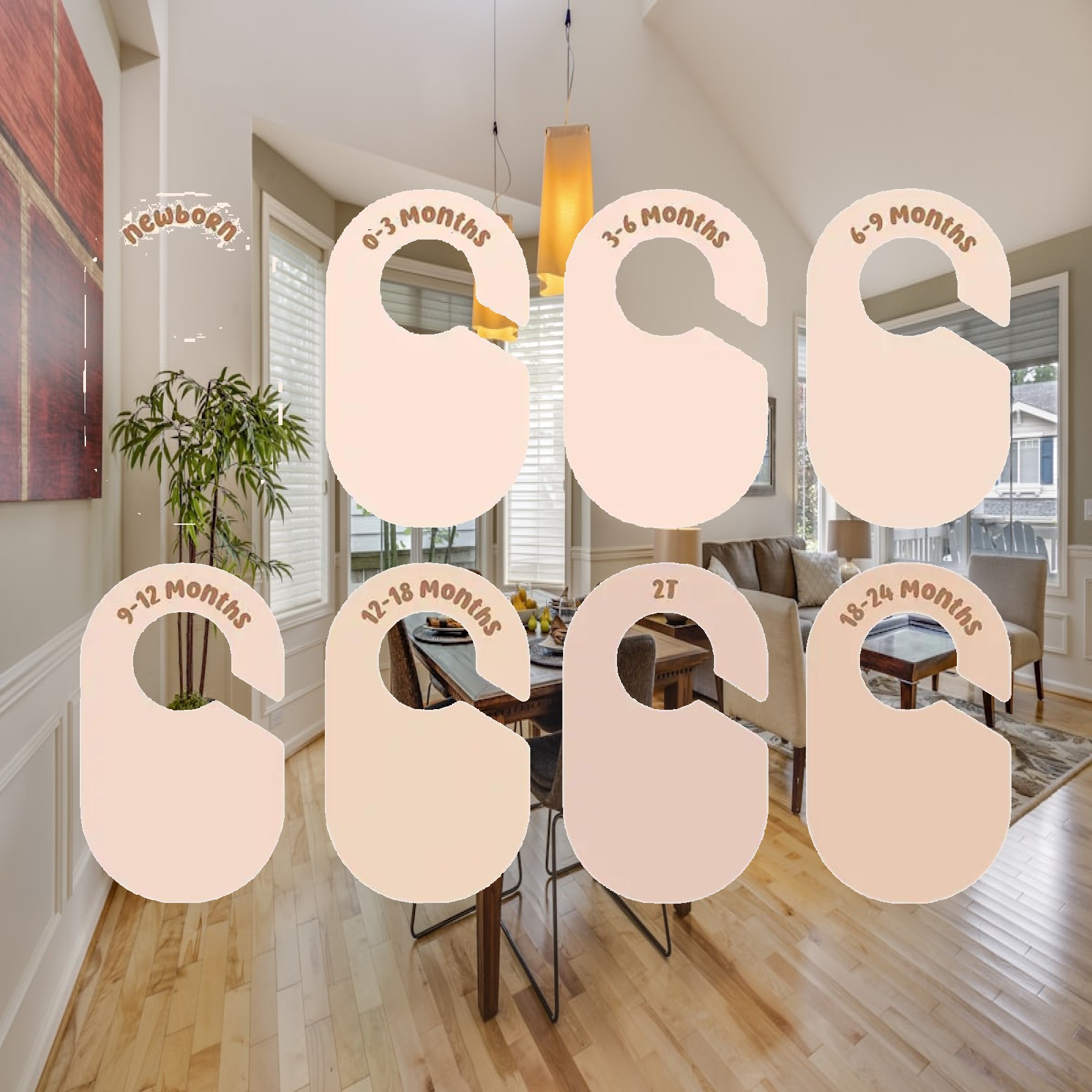 8 stuks blanco kledingrekverde - Baby Clothing Tags recensie en prijs